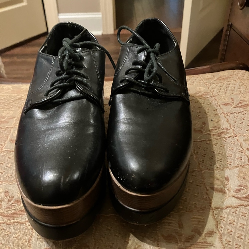 Black platform shoes